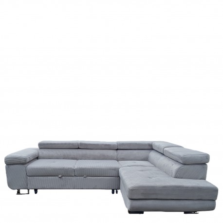 15390002 Καναπές Γωνιακός ArteLibre LUZANO Γκρι Ανοιχτό Ύφασμα/MDF 277x203x100cm Γκρι