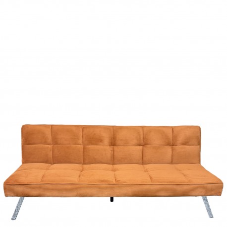 15390007 Καναπές Κρεβάτι ArteLibre ELVORE Κεχριμπάρι Ύφασμα/Ξύλο 190x83x74cm Πορτοκαλί/Κεχριμπάρι