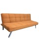 15390007 Καναπές Κρεβάτι ArteLibre ELVORE Κεχριμπάρι Ύφασμα/Ξύλο 190x83x74cm Πορτοκαλί/Κεχριμπάρι