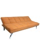 15390007 Καναπές Κρεβάτι ArteLibre ELVORE Κεχριμπάρι Ύφασμα/Ξύλο 190x83x74cm Πορτοκαλί/Κεχριμπάρι