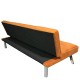 15390007 Καναπές Κρεβάτι ArteLibre ELVORE Κεχριμπάρι Ύφασμα/Ξύλο 190x83x74cm Πορτοκαλί/Κεχριμπάρι