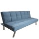 15390009 Καναπές Κρεβάτι ArteLibre ELVORE Μπλε Ύφασμα/Ξύλο 190x83x74cm Μπλε
