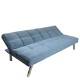 15390009 Καναπές Κρεβάτι ArteLibre ELVORE Μπλε Ύφασμα/Ξύλο 190x83x74cm Μπλε
