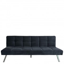 15390011 Καναπές Κρεβάτι ArteLibre ELVORE Μαύρο Ύφασμα/Ξύλο 190x83x74cm Μαύρο