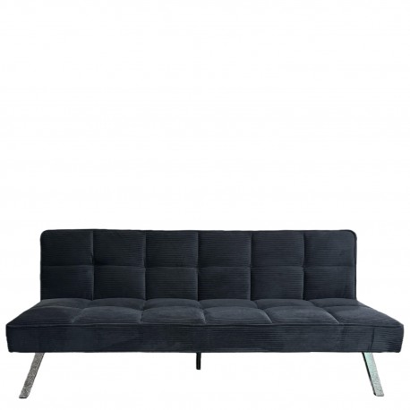 15390011 Καναπές Κρεβάτι ArteLibre ELVORE Μαύρο Ύφασμα/Ξύλο 190x83x74cm Μαύρο
