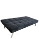 15390011 Καναπές Κρεβάτι ArteLibre ELVORE Μαύρο Ύφασμα/Ξύλο 190x83x74cm Μαύρο