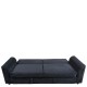 15390013 Καναπές Κρεβάτι ArteLibre VALMERO Μαύρο Ύφασμα/Ξύλο 216x85x85cm Μαύρο