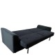 15390013 Καναπές Κρεβάτι ArteLibre VALMERO Μαύρο Ύφασμα/Ξύλο 216x85x85cm Μαύρο