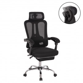 ΚΑΡΕΚΛΑ ΓΡΑΦΕΙΟΥ BARNET HM18258.01 ΜΑΥΡΟ MESH-ΜΑΥΡΟΣ ΣΚΕΛΕΤΟΣ NYLON 61x62x123Υ