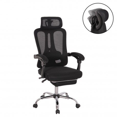 ΚΑΡΕΚΛΑ ΓΡΑΦΕΙΟΥ BARNET HM18258.01 ΜΑΥΡΟ MESH-ΜΑΥΡΟΣ ΣΚΕΛΕΤΟΣ NYLON 61x62x123Υ