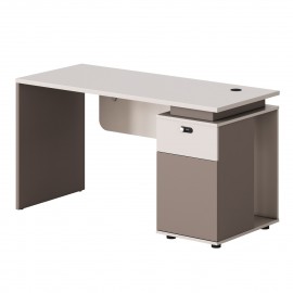 ΓΡΑΦΕΙΟ ΜΕ ΔΕΞΙ ΝΤΟΥΛΑΠΙ NEWLINE HM18274R ΜΕΛΑΜΙΝΗ ΕΚΡΟΥ-ΑΝΟΙΧΤΟ ΚΑΦΕ 120x60x75Υ