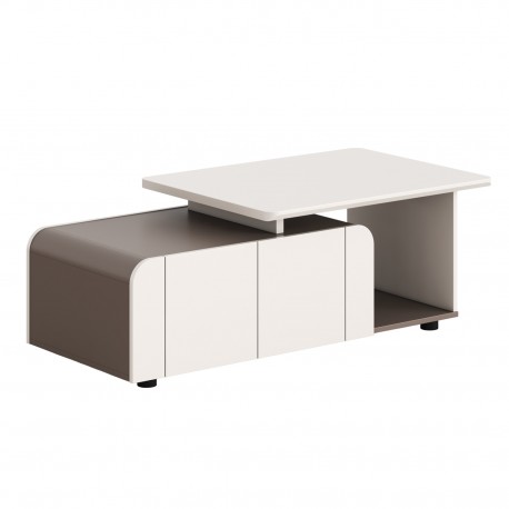 ΝΤΟΥΛΑΠΙ ΓΡΑΦΕΙΟΥ ΣΕΙΡΑ NEWLINE HM18285 ΜΕΛΑΜΙΝΗ ΣΕ ΚΡΕΜ-ΑΝΟΙΧΤΟ ΚΑΦΕ 120x60x42Υεκ