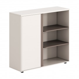 ΝΤΟΥΛΑΠΙ/ΒΙΒΛΙΟΘΗΚΗ NEWLINE HM18282 ΜΕΛΑΜΙΝΗ ΛΕΥΚΗ & ΑΝΟΙΧΤΟ ΚΑΦΕ 120x40x110Υεκ.