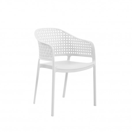 900-338 Πολυθρόνα CUBA λευκό 56 x 54 x 81 56x54x81 εκ.