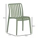 Ε3801,4Η MODA-H Καρέκλα Στοιβαζόμενη, PP - UV Protection, Απόχρωση Πράσινο