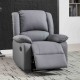 Ε9734,1 EVA Πολυθρόνα Relax Σαλονιού - Καθιστικού, PU Σκούρο Γκρι