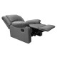 Ε9734,1 EVA Πολυθρόνα Relax Σαλονιού - Καθιστικού, PU Σκούρο Γκρι