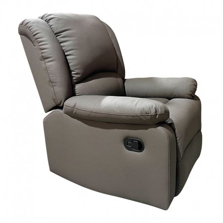 Ε9734,2 EVA Πολυθρόνα Relax Σαλονιού - Καθιστικού, PU Καφέ