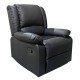 Ε9734,3 EVA Πολυθρόνα Relax Σαλονιού - Καθιστικού, PU Μαύρο