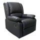 Ε9734,3 EVA Πολυθρόνα Relax Σαλονιού - Καθιστικού, PU Μαύρο