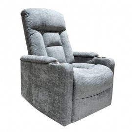 Ε9735,3 NANCY Lift-Relax Πολυθρόνα Σαλονιού - Καθιστικού, Ύφασμα Σκ.Γκρι (ηλεκτρική ανάκληση)