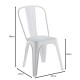 Ε51910 RELIX PP Καρέκλα Στοιβαζόμενη, PP Απόχρωση Άσπρο