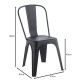 Ε51910,1 RELIX PP Καρέκλα Στοιβαζόμενη, PP Απόχρωση Μαύρο