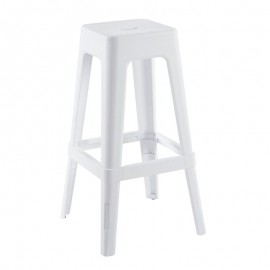 Ε51900 RELIX PP Σκαμπό BAR Στοιβαζόμενο, PP Απόχρωση Άσπρο