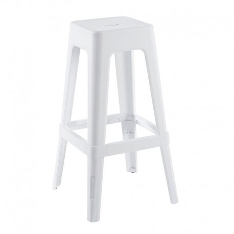 Ε51900 RELIX PP Σκαμπό BAR Στοιβαζόμενο, PP Απόχρωση Άσπρο