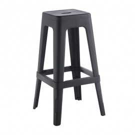 Ε51900,1 RELIX PP Σκαμπό BAR Στοιβαζόμενο, PP Απόχρωση Μαύρο