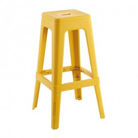 Ε51900,7 RELIX PP Σκαμπό BAR Στοιβαζόμενο, PP Απόχρωση Κροκί