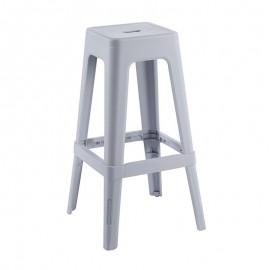 Ε51900,4 RELIX PP Σκαμπό BAR Στοιβαζόμενο, PP Απόχρωση Γκρι