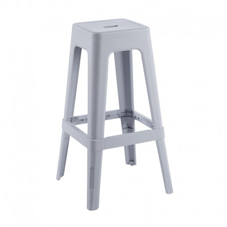 Ε51900,4 RELIX PP Σκαμπό BAR Στοιβαζόμενο, PP Απόχρωση Γκρι