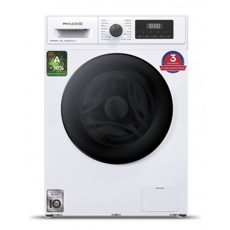 Philco PWM 814A Πλυντήριο Ρούχων 8kg με Τεχνολογία Ατμού 1400 Στροφών BLDC Inverter Motor Α