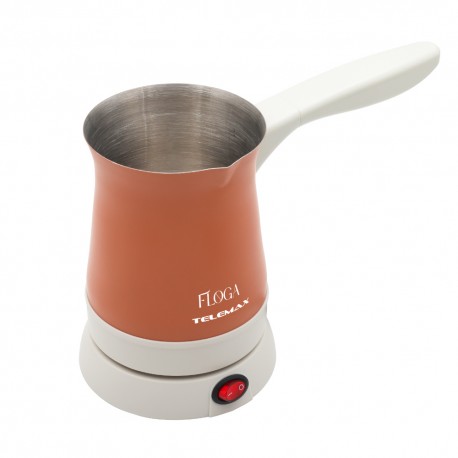 31-0061 Ηλεκτρικό Μπρίκι Telemax Retroline Floga HPC-006G με Αισθητήρα Υπερχείλισης (Rose Gold)