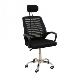 01-0421 A9951 ΜΑΥΡΗ ΠΟΛΥΘΡΟΝΑ ΓΡΑΦΕΙΟΥ 59X61X42-108/51-120εκ.