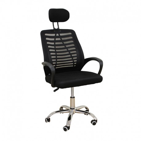 01-0421 A9951 ΜΑΥΡΗ ΠΟΛΥΘΡΟΝΑ ΓΡΑΦΕΙΟΥ 59X61X42-108/51-120εκ.