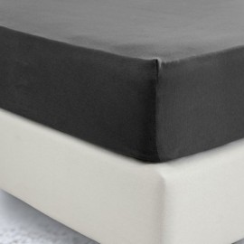 LA LUNA/ LA LUNA JERSEY ΣΕΝΤΟΝΙ ΔΙΠΛΟ ΜΕ ΛΑΣΤΙΧΟ ΜΑΚΟ ΜΑΥΡΟ 160Χ200+30 ΕΚ