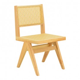 382-000012 Καρέκλα Winslow pakoworld rubberwood-rattan σε φυσική απόχρωση 46x58x80εκ