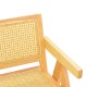 382-000010 Πολυθρόνα Winslow pakoworld rubberwood-rattan σε φυσική απόχρωση 51x54x80εκ