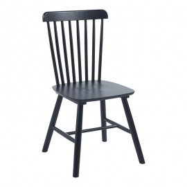 382-000017 Καρέκλα Bristol pakoworld rubberwood σε μαύρη απόχρωση 45x51x86εκ