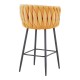 327-000068 Σκαμπό μπαρ Vivian pakoworld κίτρινο βελούδο-πόδι μαύρο μέταλλο 57x50x100εκ