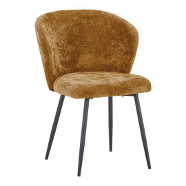 327-000061 Καρέκλα Karg pakoworld camel ύφασμα-πόδι μαύρο μέταλλο 57x62x80εκ