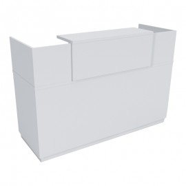 069-000104 Γραφείο reception Lotus pakoworld σε λευκή απόχρωση 180x70x110εκ