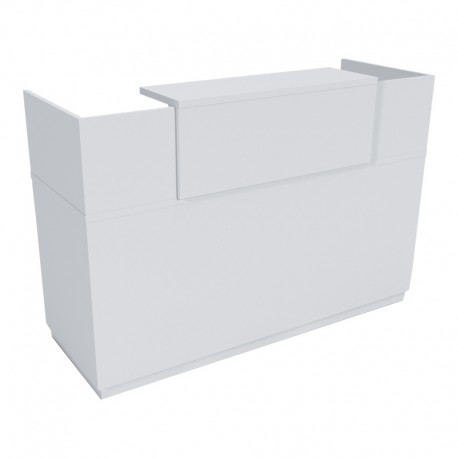 069-000104 Γραφείο reception Lotus pakoworld σε λευκή απόχρωση 180x70x110εκ