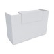 069-000102 Γραφείο reception Lotus pakoworld σε λευκή απόχρωση 140x70x110εκ