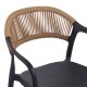 262-000051 Πολυθρόνα Ankara pakoworld στοιβαζόμενη pp-pe rattan σε μαύρη-φυσική απόχρωση 54x55.5x77εκ