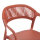 262-000054 Πολυθρόνα Ankara pakoworld στοιβαζόμενη pp-pe rattan σε terracotta απόχρωση 54x55.5x77εκ
