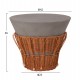 ΤΡΑΠΕΖΙ ΒΟΗΘΗΤΙΚΟ PERRAL HM18164.03S FIBER CEMENT ΓΚΡΙ-ΦΥΣΙΚΟ RATTAN--Φ42x36Υεκ