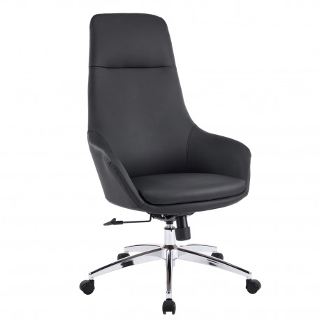 ΚΑΡΕΚΛΑ ΓΡΑΦΕΙΟΥ BEKKER HM18359.01 ΜΑΥΡΟ PU ΔΕΡΜΑ--ΒΑΣΗ ΧΡΩΜΙΟΥ 67x67x126Υεκ